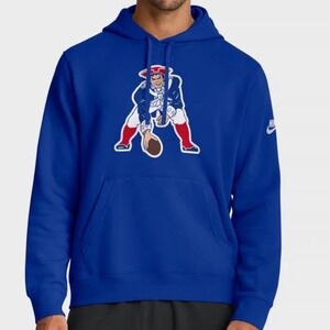 Nike NFL New England Patriots Pat Patriot Hoodie Mens size 3XL Royal Blue
